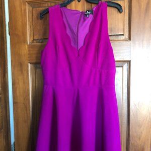 Lulu's Won and Only Magenta Skater Dress - Size XL